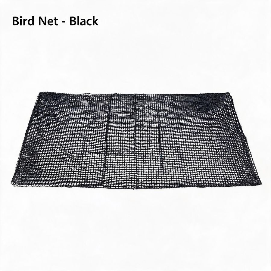Black bird protection netting for orchards and fruit trees