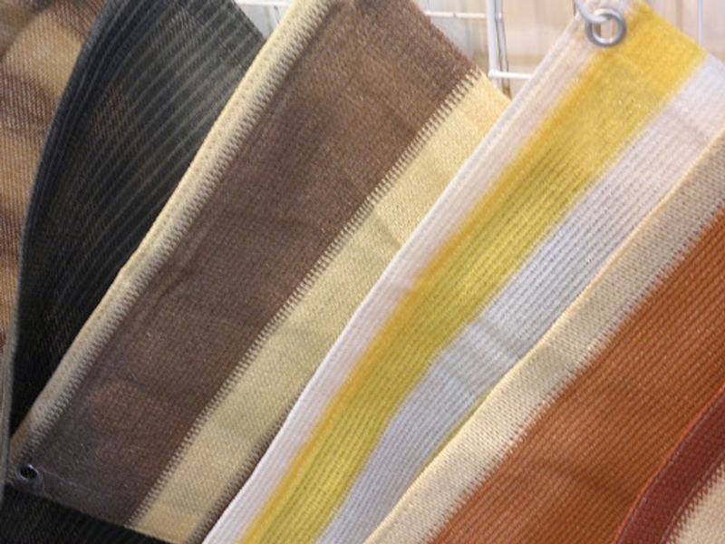Custom netting fabric colour samples and shade cards