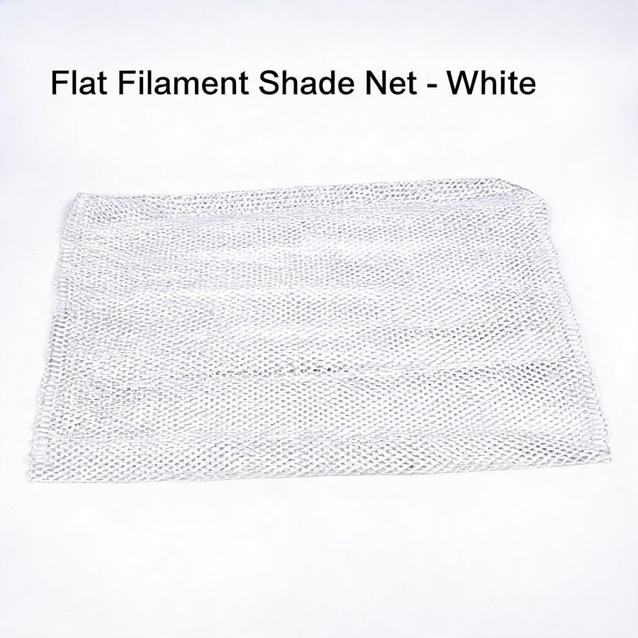 White flat filament shade netting for greenhouse light diffusion